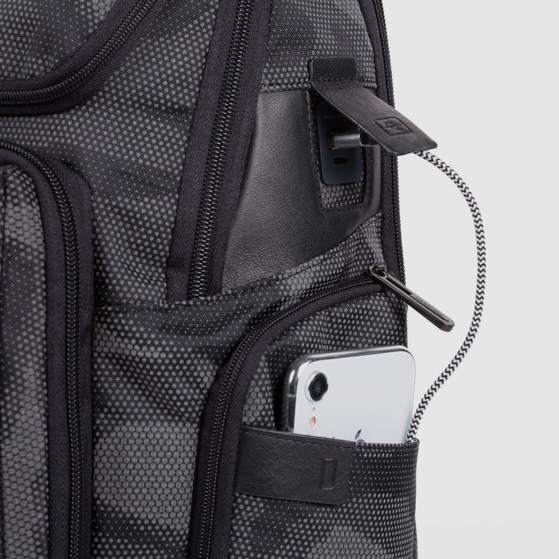 Laptop and iPad® backpack in recycled fabric with