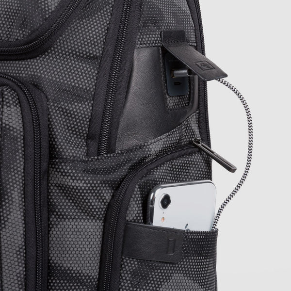 Laptop and iPad® backpack in recycled fabric with