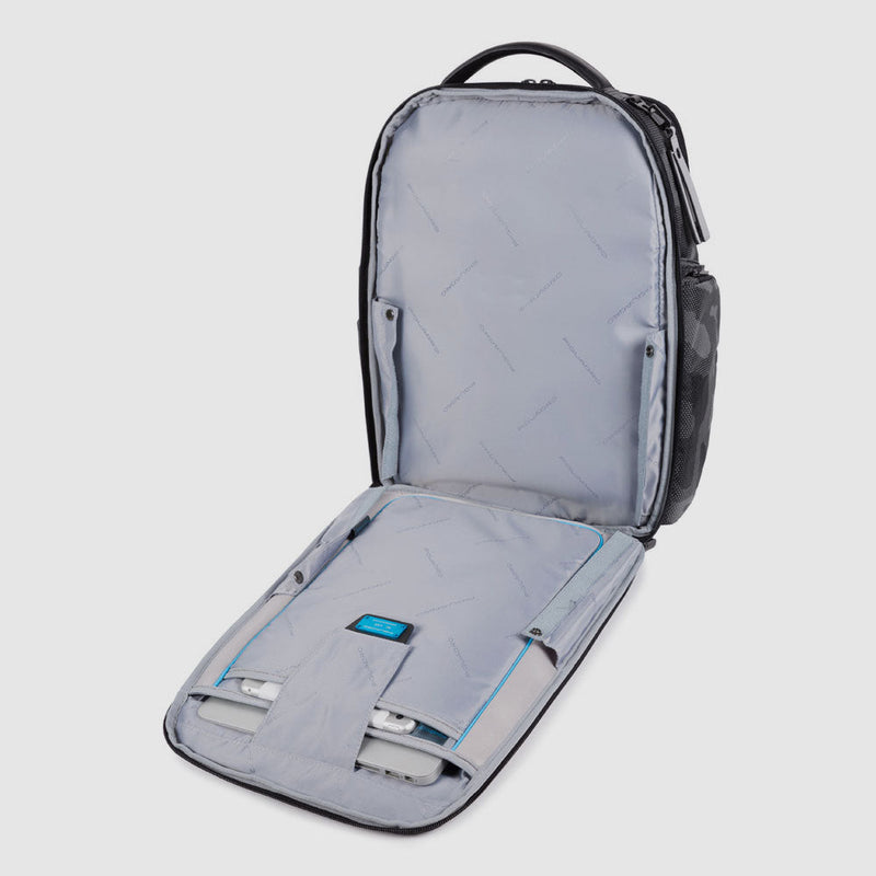 Laptop and iPad® backpack in recycled fabric with