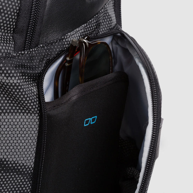Laptop and iPad® backpack in recycled fabric with