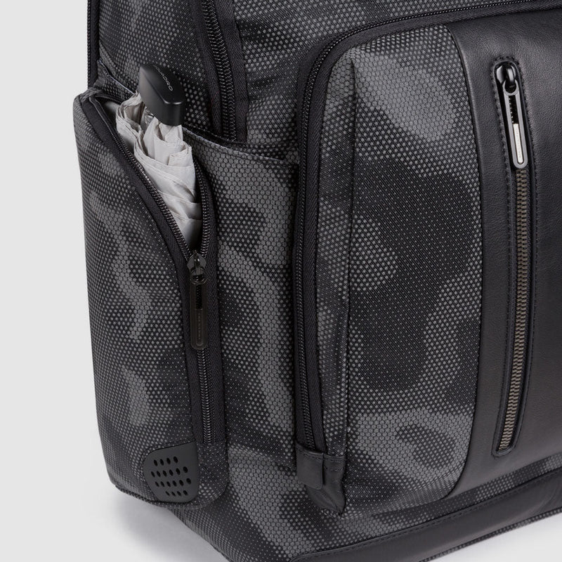 Laptop and iPad® backpack in recycled fabric with