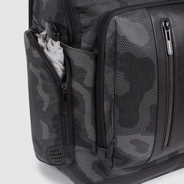 Laptop and iPad® backpack in recycled fabric with