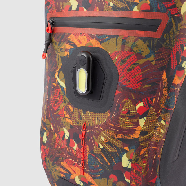waterproof backpack with latch roll top,