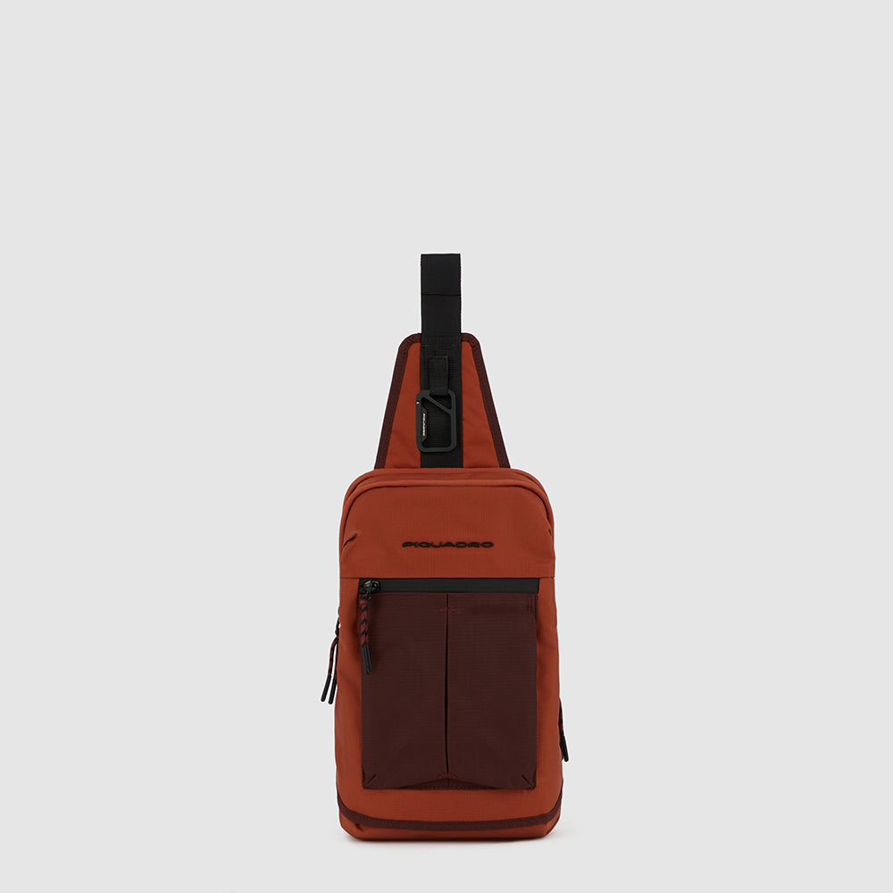 Mono sling bag in recycled fabric