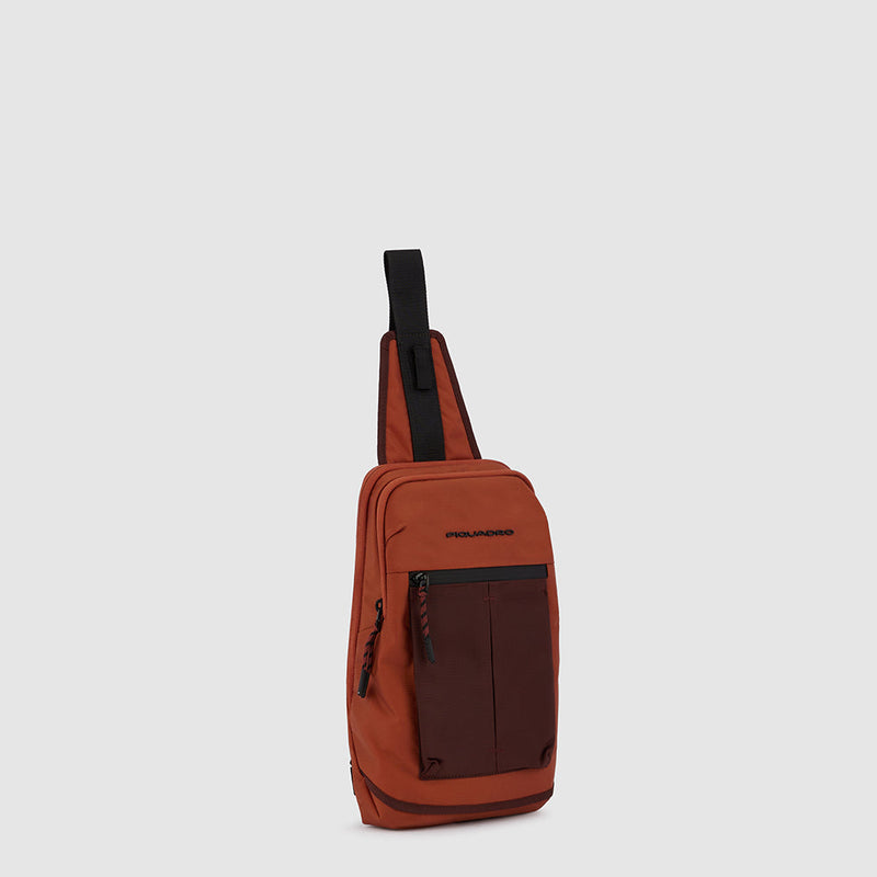 Mono sling bag in recycled fabric