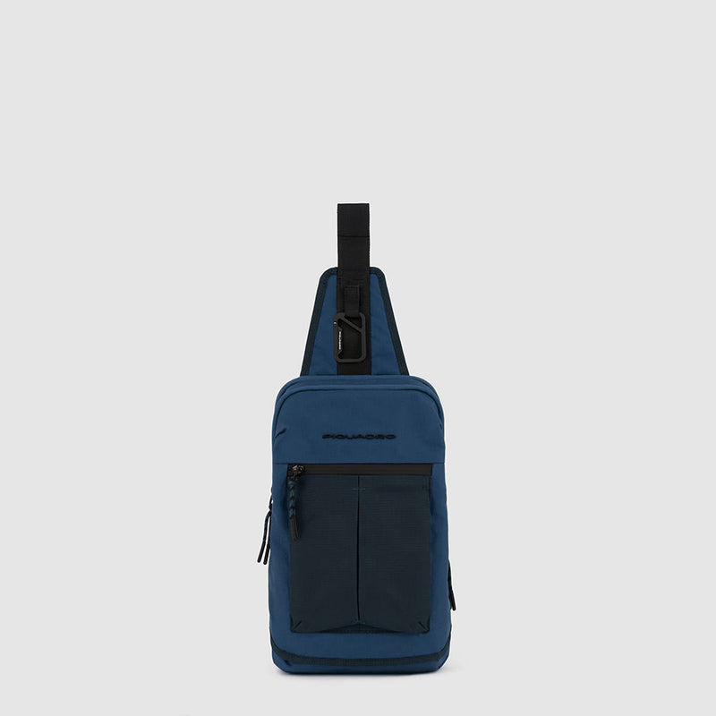 Mono sling bag in recycled fabric
