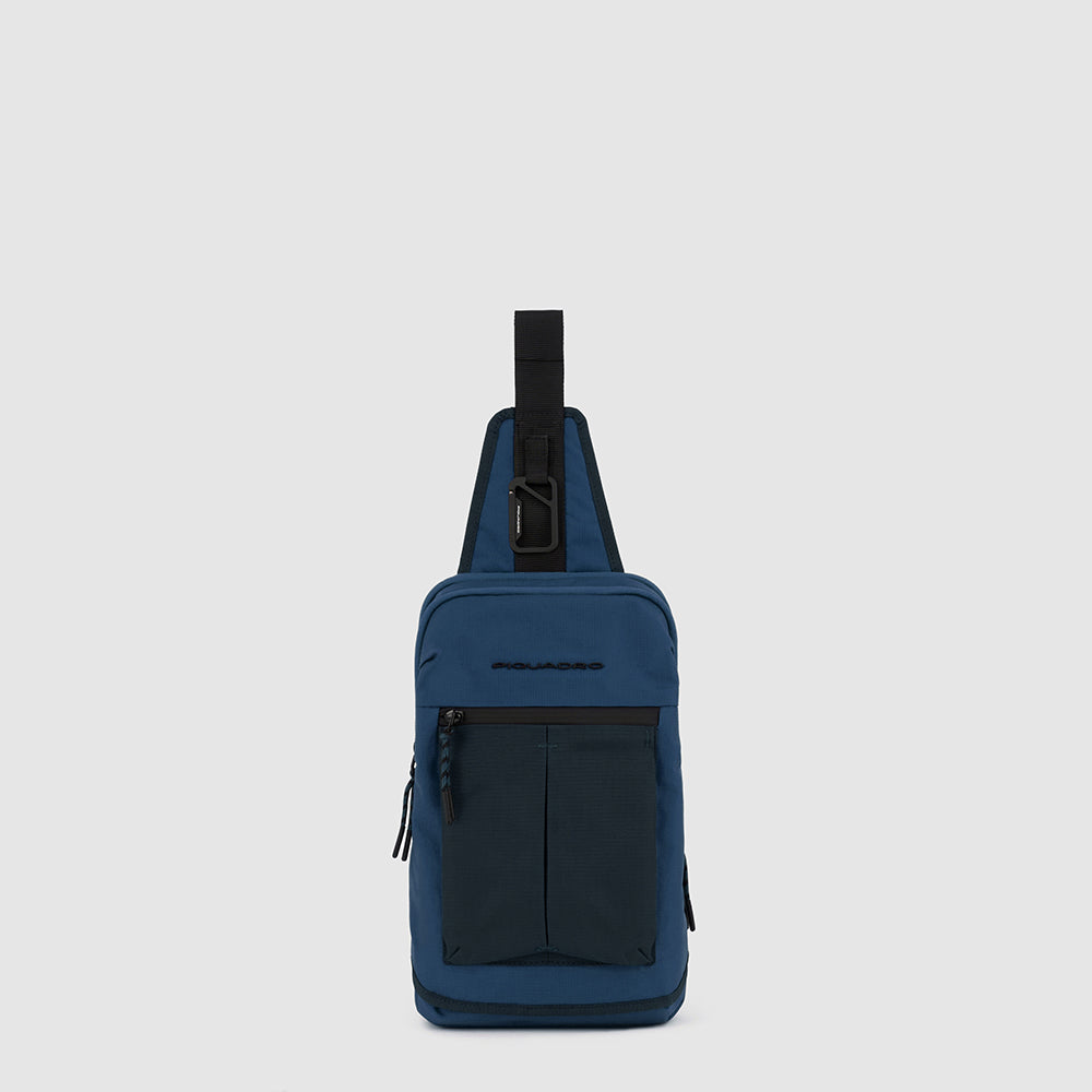 Mono sling bag in recycled fabric
