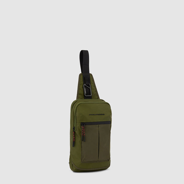 Mono sling bag in recycled fabric