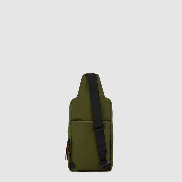Mono sling bag in recycled fabric