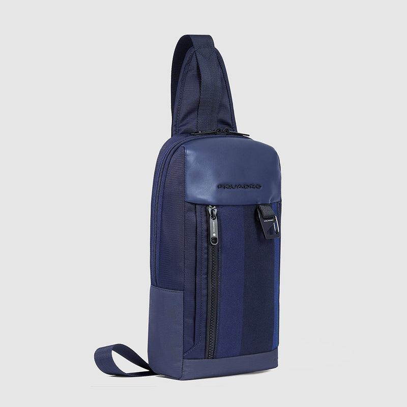 Mono sling bag for iPad®mini in recycled fabric