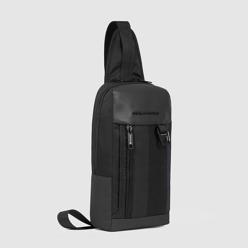 Mono sling bag for iPad®mini in recycled fabric