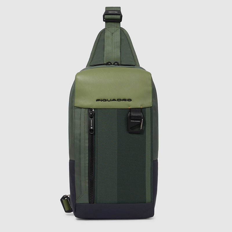 Mono sling bag for iPad®mini in recycled fabric