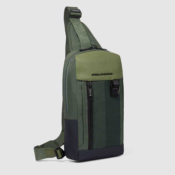 Mono sling bag for iPad®mini in recycled fabric