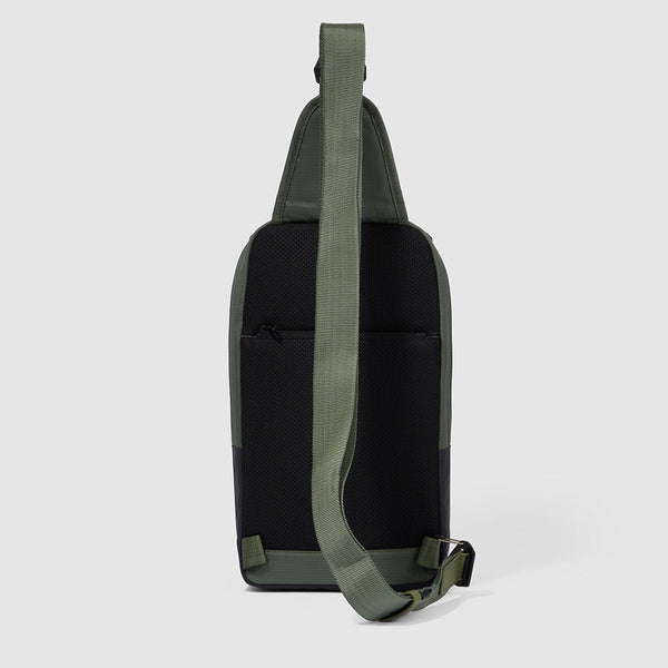 Mono sling bag for iPad®mini in recycled fabric