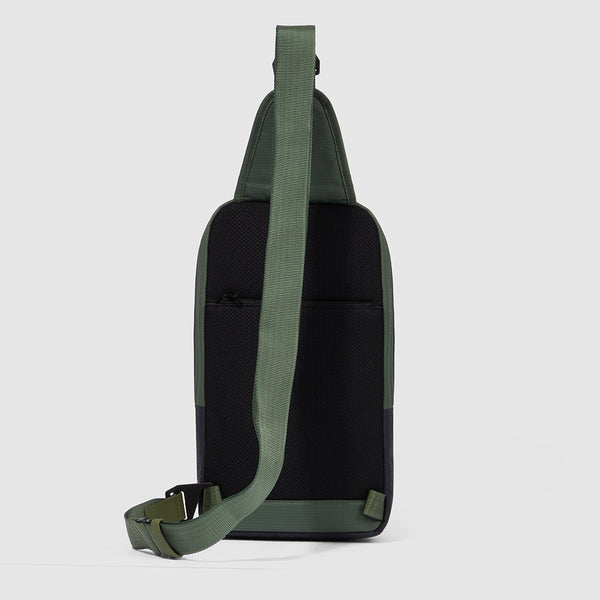 Mono sling bag for iPad®mini in recycled fabric