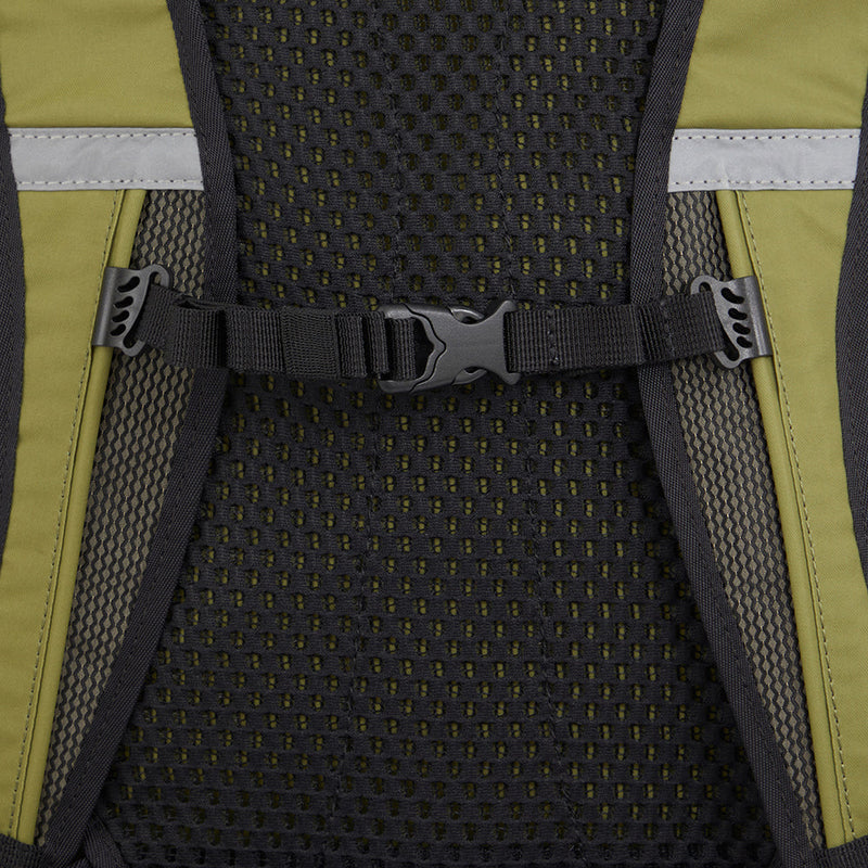 Foldable computer backpack in recycled fabric