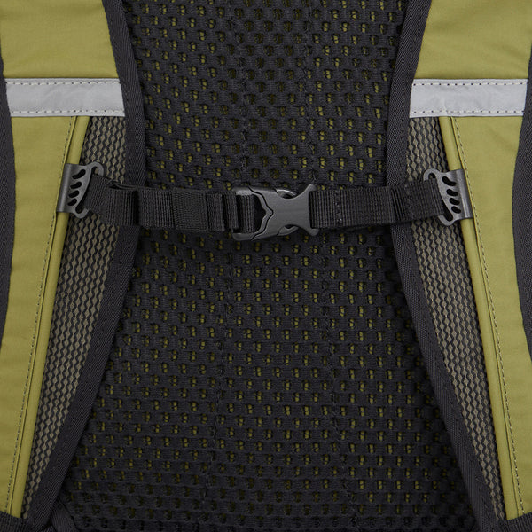 Foldable computer backpack in recycled fabric