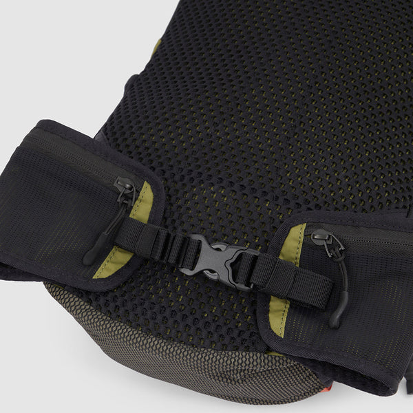 Foldable computer backpack in recycled fabric