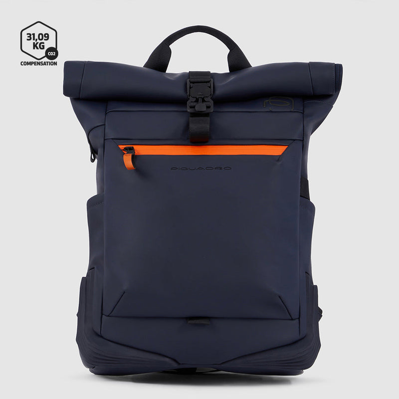 Water resistant roll-top backpack for laptop 15,6"