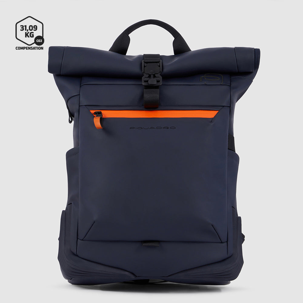 Water resistant roll-top backpack for laptop 15,6"