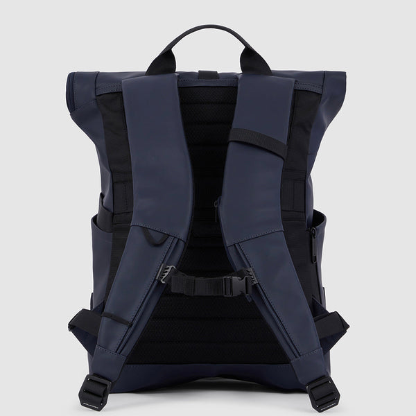 Water resistant roll-top backpack for laptop 15,6"
