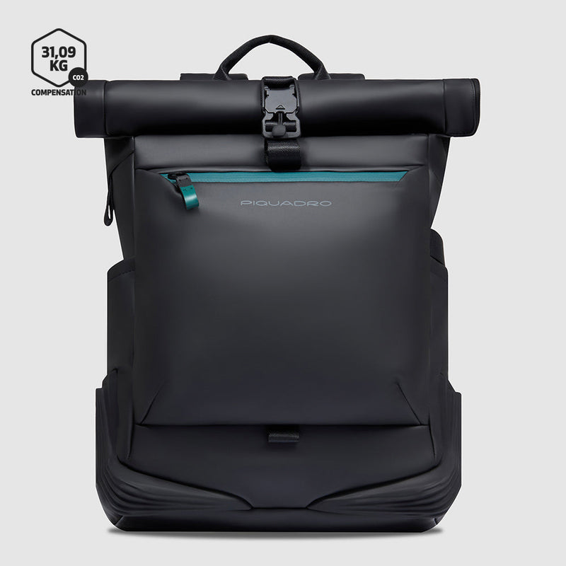 Water resistant roll-top backpack for laptop 15,6"