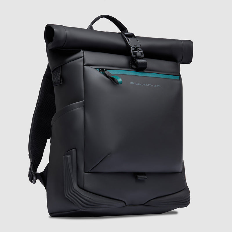 Water resistant roll-top backpack for laptop 15,6"