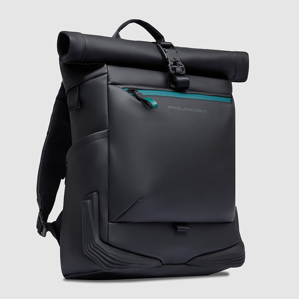 Water resistant roll-top backpack for laptop 15,6"