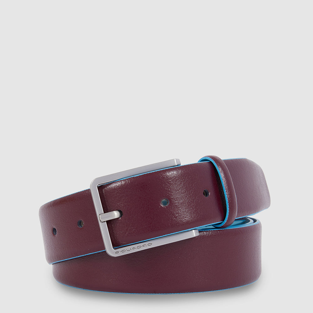 Cintura 35 mm in pelle con fibbia ad ardiglione
