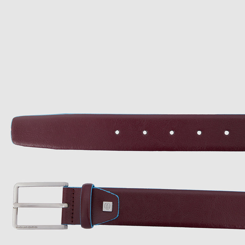 Cintura 35 mm in pelle con fibbia ad ardiglione