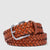 Braided men's belt with prong buckle