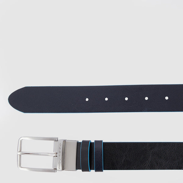 Reversibile men’s belt with prong buckle