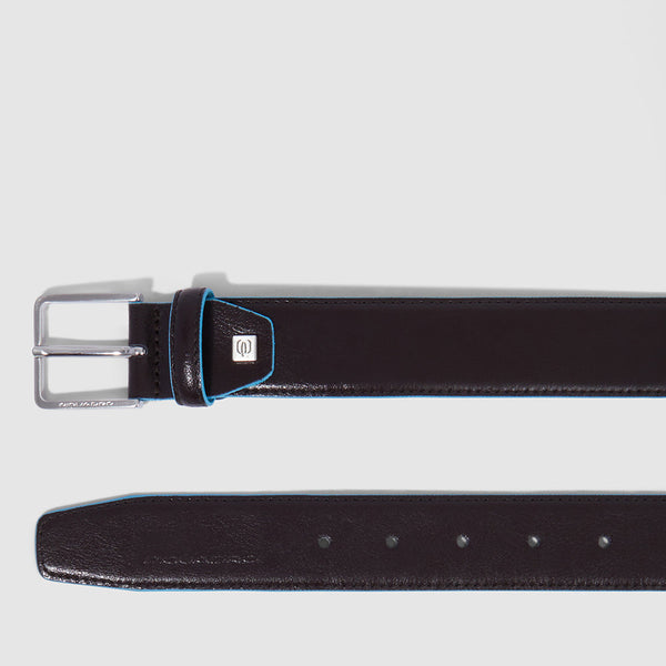 Men’s leather belt with prong buckle
