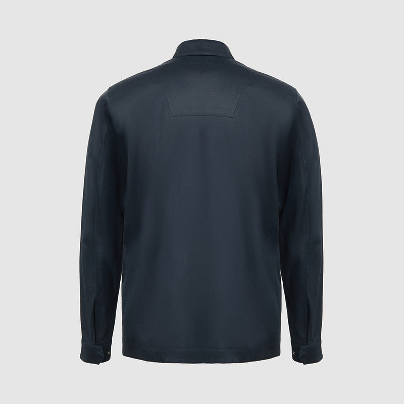Tech-linen shirt jacket
