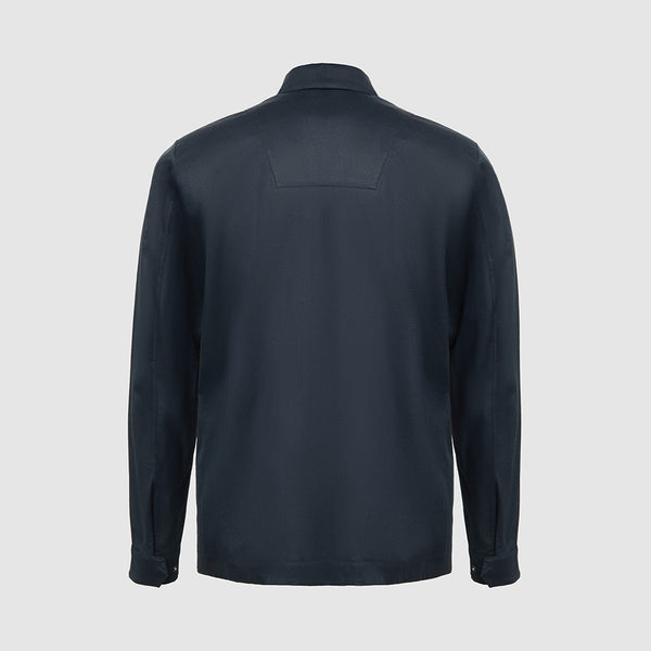 Tech-linen shirt jacket