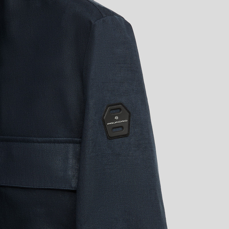 Tech-linen shirt jacket