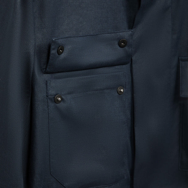 Tech-linen shirt jacket