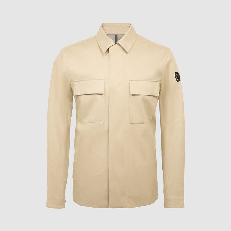 Tech-linen shirt jacket