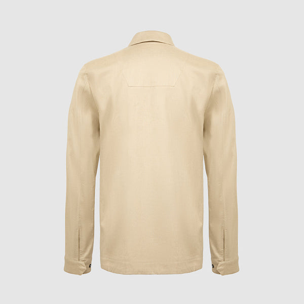 Tech-linen shirt jacket