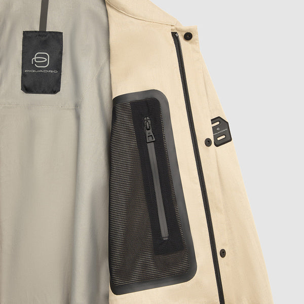 Tech-linen shirt jacket