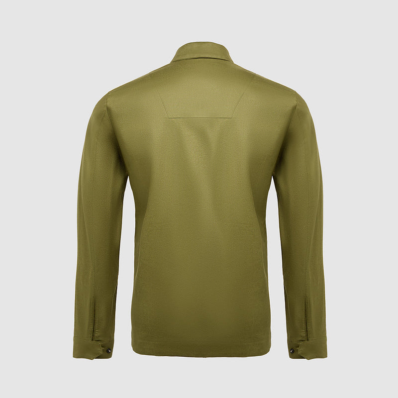 Tech-linen shirt jacket