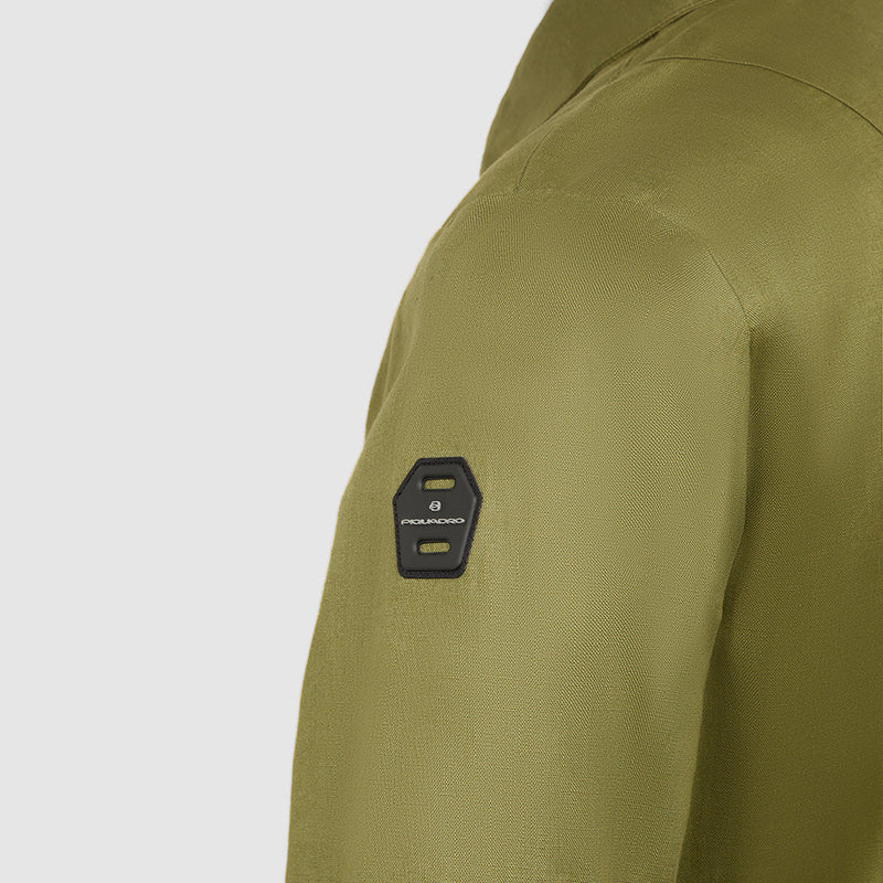 Tech-linen shirt jacket
