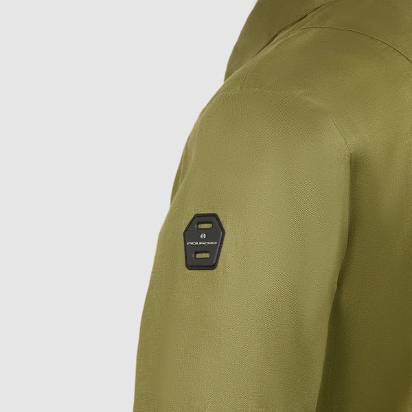 Tech-linen shirt jacket