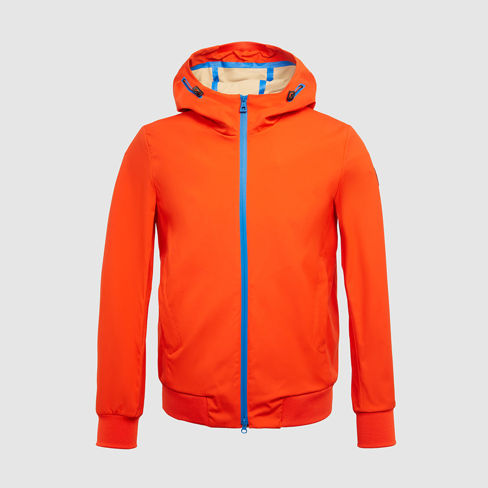 Fabric jacket with hood