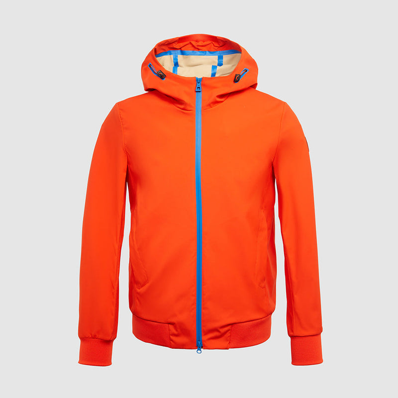 Fabric jacket with hood