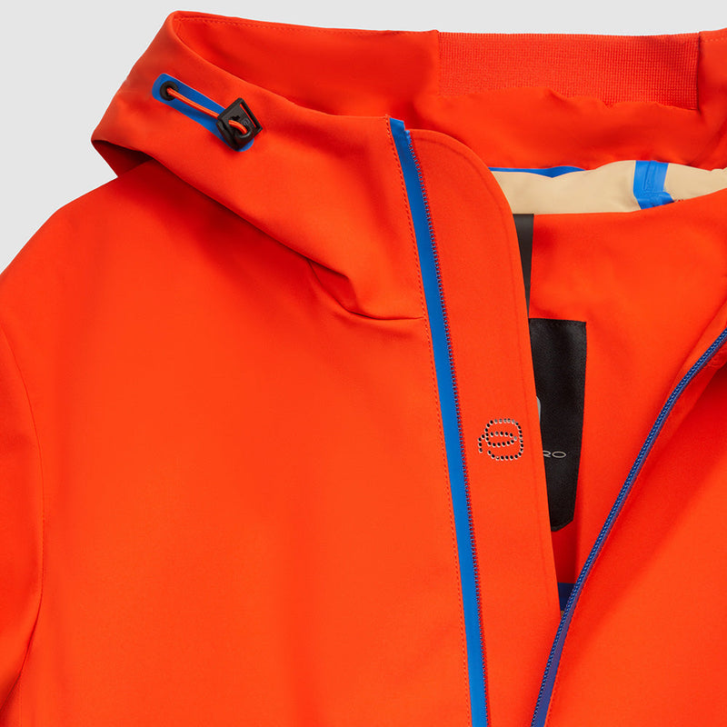 Fabric jacket with hood
