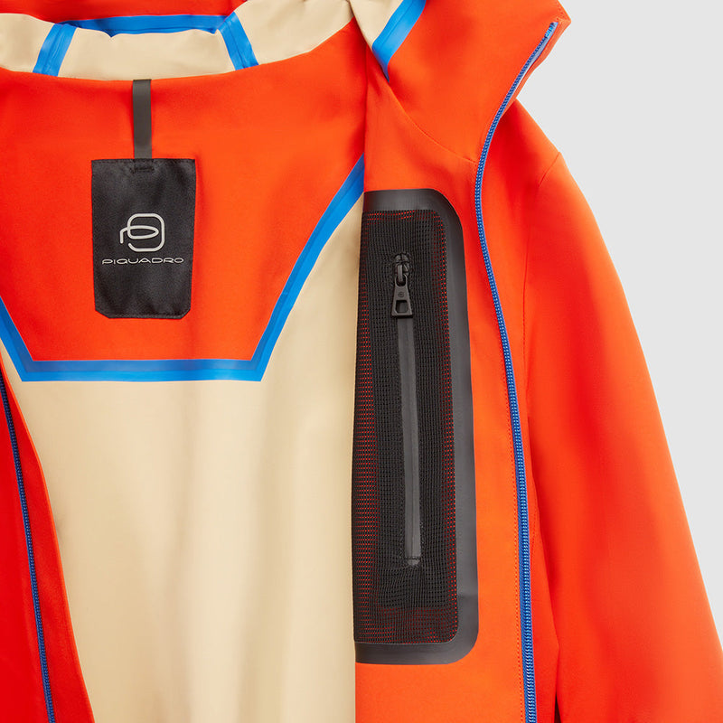 Fabric jacket with hood