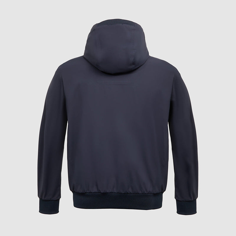Fabric jacket with hood
