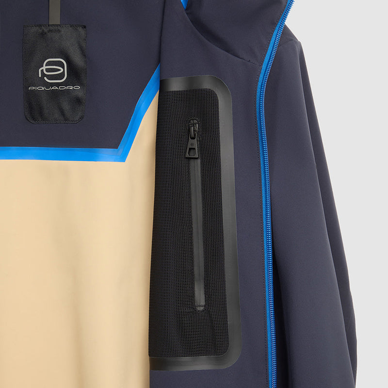 Fabric jacket with hood