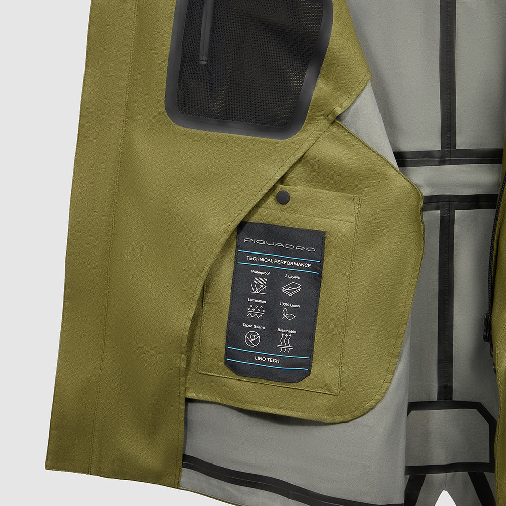 Tech-linen parka